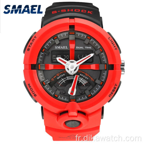 SMAEL Marque Mode Hommes Sport Montres À Quartz Hommes